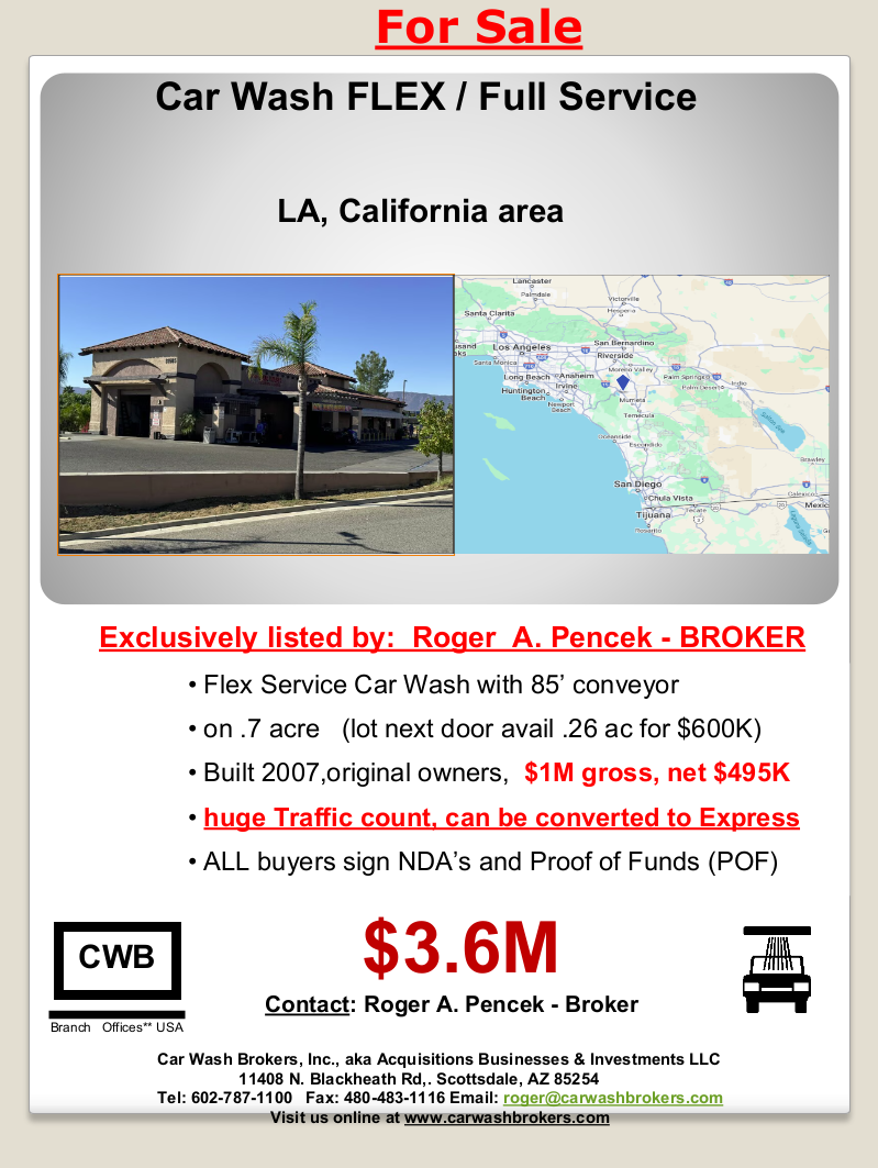 Car Wash FLEX / Full Service in Los Angeles, California
