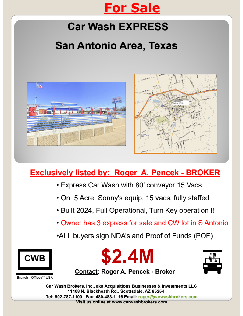 Car Wash EXPRESS in San Antonio, Texas
